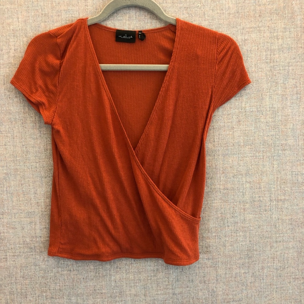 Copper surplice top UO